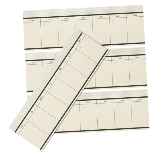 FIXOSHEE 4Stücke Wöchentliche Planer Notizblöcke Abreißbare Memo Pads für Büro Schule und Zuhause Hochwertiges zur Aufgabenplanung und Organisation von FIXOSHEE