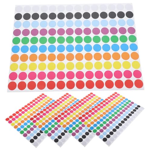 FIXOSHEE 5 Blätter Teiliges Selbstklebende Dot Aufkleber Farbige Markierungspunkte zum Klassifizieren und Organisieren von Dokumenten Geeignet für Büro Haushalt und DIY Anwendungen FIXOSHEE 5 Blätter Teiliges Selbstklebende Dot Aufkleber Farbige Markierungspunkte zum Klassifizieren und Organisieren von Dokumenten Geeignet für Büro Haushalt und DIY Anwendungen von FIXOSHEE