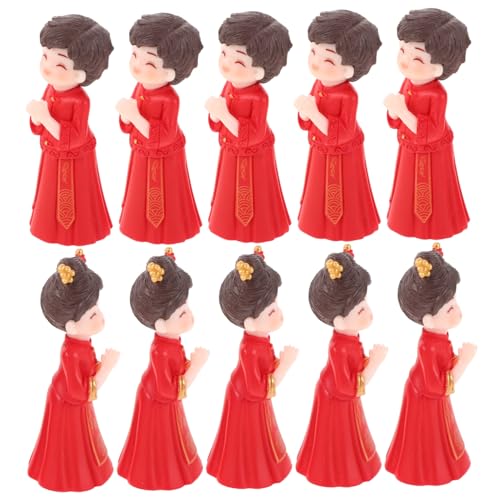 FIXOSHEE 5 Paare Mini Chinesisches Brautpaar Figuren Traditionelle Hochzeitsdekoration Micro Landscape Miniatur Braut Bräutigam Skulpturen für Kuchen Dekor DIY Tischdeko und Festliche FIXOSHEE 5 Paare Mini Chinesisches Brautpaar Figuren Traditionelle Hochzeitsdekoration Micro Landscape Miniatur Braut Bräutigam Skulpturen für Kuchen Dekor DIY Tischdeko und Festliche von FIXOSHEE