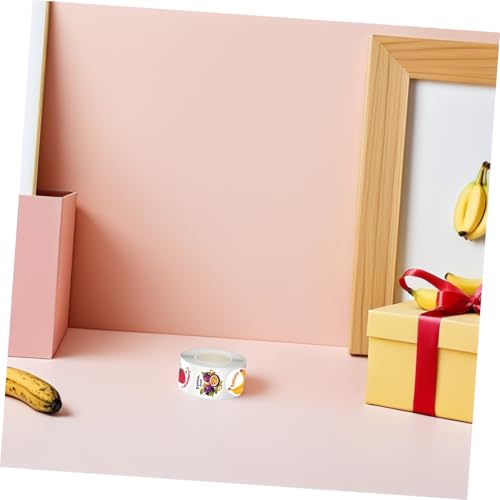 FIXOSHEE 5 Rollen Obst Aufkleber Selbstklebende Fruchtetiketten mit Starken Haftung für Food Decals Scrapbooking Diy Basteln Tütenversiegelung Geschenkverpackung FIXOSHEE 5 Rollen Obst Aufkleber Selbstklebende Fruchtetiketten mit Starken Haftung für Food Decals Scrapbooking Diy Basteln Tütenversiegelung Geschenkverpackung von FIXOSHEE