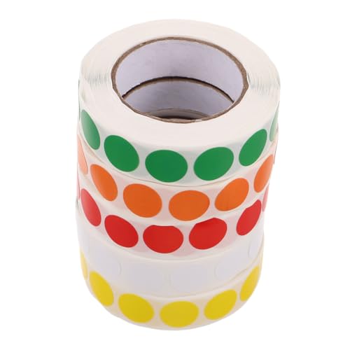 FIXOSHEE 5 Rollen Selbstklebende Bunte Kleine Runde Aufkleber Vielseitige Etiketten zum Beschriften Praktische DIY Klebepunkte für Effiziente Organisation und Übersichtliche Kennzeichnung FIXOSHEE 5 Rollen Selbstklebende Bunte Kleine Runde Aufkleber Vielseitige Etiketten zum Beschriften Praktische DIY Klebepunkte für Effiziente Organisation und Übersichtliche Kennzeichnung von FIXOSHEE
