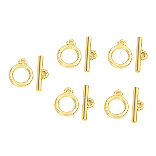 FIXOSHEE 5 Sätze Bar Verschluss Clasp Metall Glänzende Schmuckverschlüsse für DIY Armbänder und Ketten Robuste und Einfache Anwendung für Schmuckherstellung und Öffnungen von FIXOSHEE