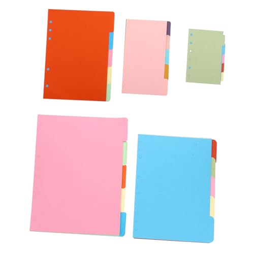 FIXOSHEE 5 Sätze Lochrand Nachfüllpapier Farbige Registerblätter für Ringbuch Notizbuch Schüler Bürobedarf Praktisch und Vielseitig FIXOSHEE 5 Sätze Lochrand Nachfüllpapier Farbige Registerblätter für Ringbuch Notizbuch Schüler Bürobedarf Praktisch und Vielseitig von FIXOSHEE