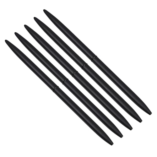 FIXOSHEE 5 Stück Ergonomische Metall Kugelschreiber mit Schwarzer Drehbare Design für Büro und Geschäftsbedarf Tragbare und Schlanke Stifte für Effizientes Schreiben von FIXOSHEE