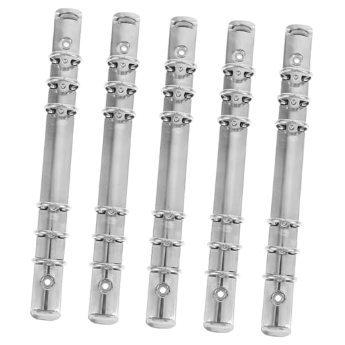 FIXOSHEE 5 Stück Ringbuchmechanik Metall Binder Mechanismus für Lose Notizbuch DIY Planer Büro Zubehör Stabil Langlebig von FIXOSHEE