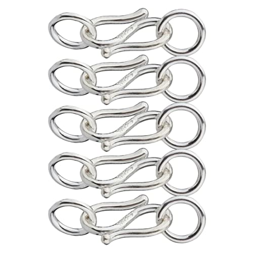 FIXOSHEE 5 Stück S Haken Verschlüsse Silber für DIY Schmuckherstellung für Armbänder und Kreative Projekte Glänzende Schmuckaccessoires für Designs FIXOSHEE 5 Stück S Haken Verschlüsse Silber für DIY Schmuckherstellung für Armbänder und Kreative Projekte Glänzende Schmuckaccessoires für Designs von FIXOSHEE