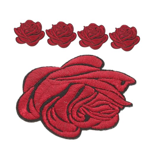 FIXOSHEE 5 Stück Teiliges Bestickte Rosen Bügelflicken Aufnäher für Kleidung Stoffapplikationen zum Aufbügeln Vielseitig für Jacken Jeans Pullover Hüte Schuhe Taschen Einfache Reparatur und FIXOSHEE 5 Stück Teiliges Bestickte Rosen Bügelflicken Aufnäher für Kleidung Stoffapplikationen zum Aufbügeln Vielseitig für Jacken Jeans Pullover Hüte Schuhe Taschen Einfache Reparatur und von FIXOSHEE