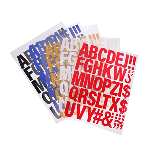 FIXOSHEE 5 Stück Teiliges Bügelbild Alphabet Buchstaben Patches in Gelb Blau Rot Aufbügelbare Stoffbuchstaben für DIY Kleidung Leichte Kompakte Textilaufnäher zum Aufbügeln oder Aufnähen von FIXOSHEE