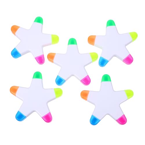 FIXOSHEE 5 Stück Teiliges Bunte Textmarker in Sternform Fluoreszierende Marker für Schüler Schreibend Geruchlos Vielseitig zum Markieren Unterstreichen und Zeichnen Langlebig und Tragbar FIXOSHEE 5 Stück Teiliges Bunte Textmarker in Sternform Fluoreszierende Marker für Schüler Schreibend Geruchlos Vielseitig zum Markieren Unterstreichen und Zeichnen Langlebig und Tragbar von FIXOSHEE