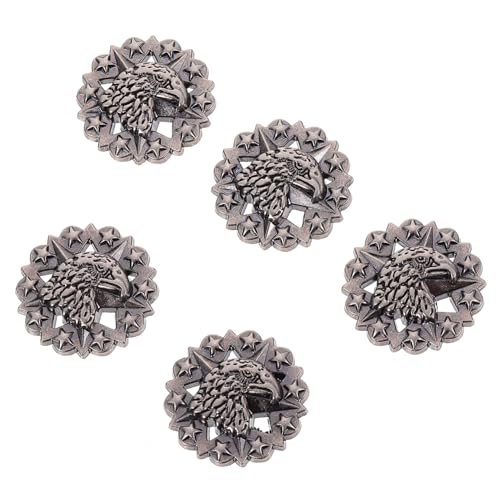 FIXOSHEE 5 Stück Teiliges Chic Metallknöpfe mit Adlerdesign Langlebige Legierungsschrauben Vielseitige Taschen Gepäckverschluss dekoration für DIY accessoires und Modeveredelung FIXOSHEE 5 Stück Teiliges Chic Metallknöpfe mit Adlerdesign Langlebige Legierungsschrauben Vielseitige Taschen Gepäckverschluss dekoration für DIY accessoires und Modeveredelung von FIXOSHEE