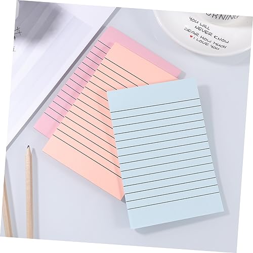FIXOSHEE 5 Stück Teiliges Haftnotizen Farbig Gestreifte Selbstklebende Notizzettel Liniertes Memo Pad für Büro Schule und Zuhause Wiederverwendbar und Vielseitig Einsetzbar von FIXOSHEE