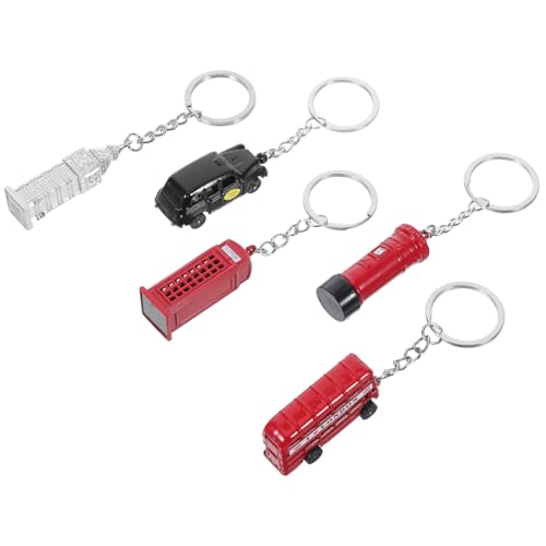 FIXOSHEE 5 Stück Teiliges London Souvenir Schlüsselanhänger Rotem Doppeldeckerbus Telefonzelle Uhrturm Taxi und Briefkasten Modisches Reiseaccessoire für Schlüssel Tasche Geldbörse und FIXOSHEE 5 Stück Teiliges London Souvenir Schlüsselanhänger Rotem Doppeldeckerbus Telefonzelle Uhrturm Taxi und Briefkasten Modisches Reiseaccessoire für Schlüssel Tasche Geldbörse und von FIXOSHEE