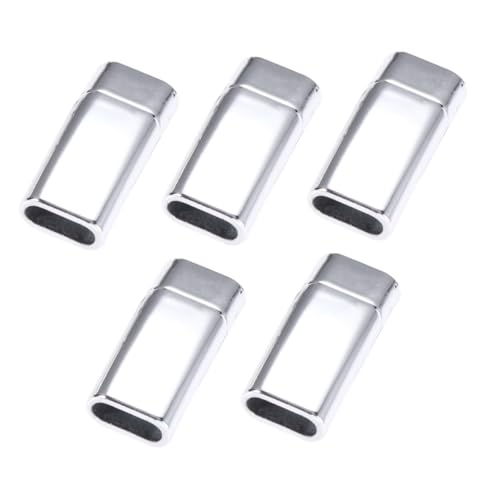 FIXOSHEE 5 Stück Teiliges Magnetische Edelstahl Verschlüsse für Armband Sicherer Schnappverschluss Geeignet für Flache Bänder Kordeln und DIY Schmuckherstellung Silberfarben FIXOSHEE 5 Stück Teiliges Magnetische Edelstahl Verschlüsse für Armband Sicherer Schnappverschluss Geeignet für Flache Bänder Kordeln und DIY Schmuckherstellung Silberfarben von FIXOSHEE