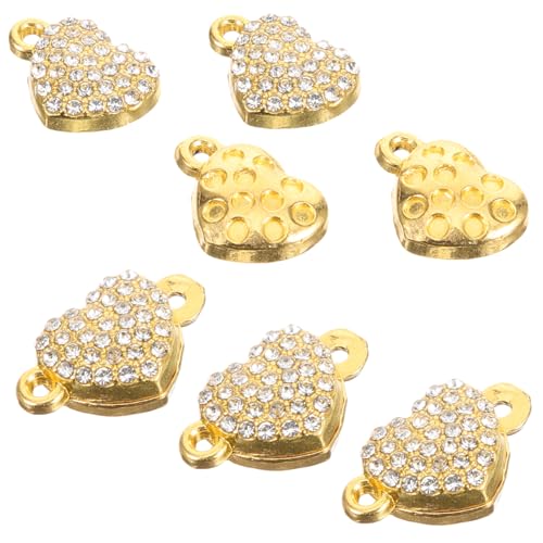FIXOSHEE 5 Stück Teiliges Magnetverschluss Herzform aus Metall Glänzend Goldfarbene Schmuckverschlüsse für Armbänder Ketten und DIY Schmuck Einfach zu Befestigen Dekorative Magnet FIXOSHEE 5 Stück Teiliges Magnetverschluss Herzform aus Metall Glänzend Goldfarbene Schmuckverschlüsse für Armbänder Ketten und DIY Schmuck Einfach zu Befestigen Dekorative Magnet von FIXOSHEE