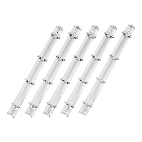 FIXOSHEE 5 Stück Teiliges Metall loose leaf ordnerset Ringbuch mit Langlebigen Metallklammern Praktisch Leicht für Schule Büro Dokumentenorganisation Silberfarben von FIXOSHEE