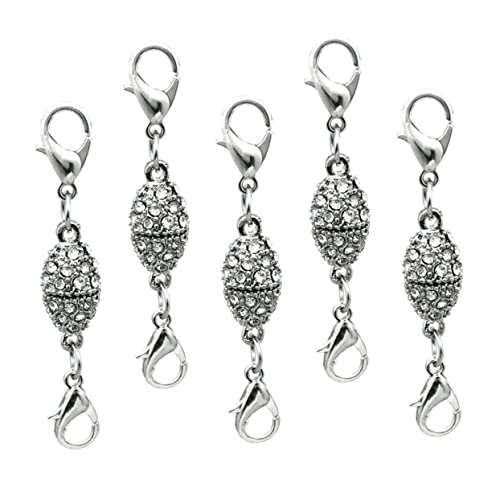 FIXOSHEE 5 Stück Teiliges Olivenförmiger Strass Lobster Clasp Magnetverschluss Silber Schmuckverschluss für Armbänder DIY Schmuckherstellung Langlebig und Praktisch FIXOSHEE 5 Stück Teiliges Olivenförmiger Strass Lobster Clasp Magnetverschluss Silber Schmuckverschluss für Armbänder DIY Schmuckherstellung Langlebig und Praktisch von FIXOSHEE