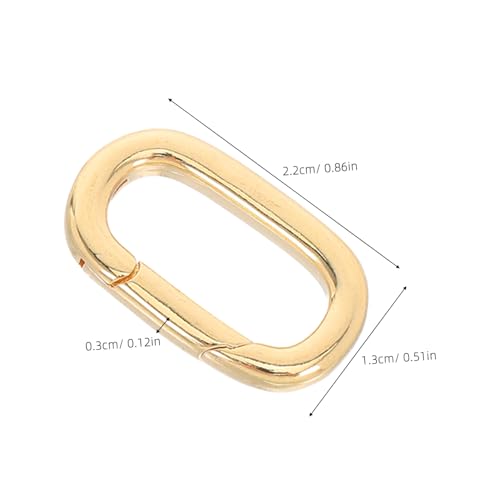 FIXOSHEE 5 Stück Teiliges Ovale Karabiner Kupfer Robuste Schmuckverbinder mit Federverschluss Vielseitige Verschlüsse für Armbänder Halsketten Schlüsselanhänger Sicherer Halt für Diy von FIXOSHEE