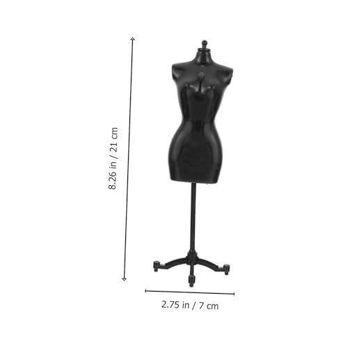 FIXOSHEE 5 Stück Teiliges Puppenkleider Display Ständer aus Robustem Kunststoff Miniatur Puppenständer für Puppenkleidung und Schmuck für Puppenhaus Dekoration und Kinderspielzeug von FIXOSHEE