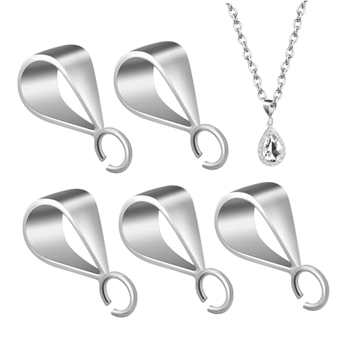 FIXOSHEE 5 Stück Teiliges Rundliche Anhängerschlaufen Silber Weißgoldfarben Schmuckverschluss Kompatibel Vielseitig für Halsketten DIY Schmuckherstellung Elegant Minimalistisch FIXOSHEE 5 Stück Teiliges Rundliche Anhängerschlaufen Silber Weißgoldfarben Schmuckverschluss Kompatibel Vielseitig für Halsketten DIY Schmuckherstellung Elegant Minimalistisch von FIXOSHEE