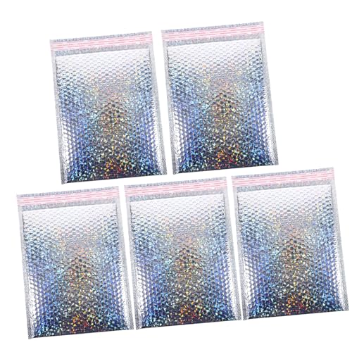 FIXOSHEE 5 Stück Teiliges Selbstklebendes Luftpolster versandtaschen Gepolstert und Wasserfest für Kleidung und Sichere Warensendungen Silberne Hologrammfolie FIXOSHEE 5 Stück Teiliges Selbstklebendes Luftpolster versandtaschen Gepolstert und Wasserfest für Kleidung und Sichere Warensendungen Silberne Hologrammfolie von FIXOSHEE
