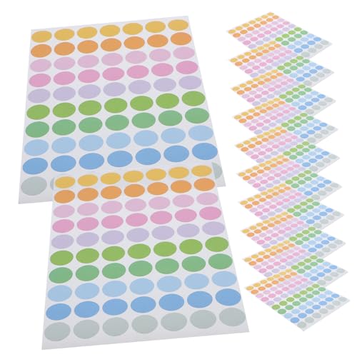 FIXOSHEE 50 Blatt Punktetiketten Selbstklebende Etiketten Zahlenaufkleber Doppelseitige Punktaufkleber Planeraufkleber Farbige Punktaufkleber Süße Runde Klebrige Geschenkanhänger FIXOSHEE 50 Blatt Punktetiketten Selbstklebende Etiketten Zahlenaufkleber Doppelseitige Punktaufkleber Planeraufkleber Farbige Punktaufkleber Süße Runde Klebrige Geschenkanhänger von FIXOSHEE
