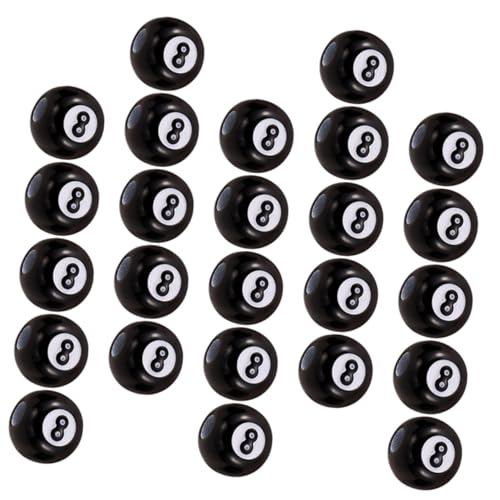FIXOSHEE 50 Stück Acryl Billard Perlen Schwarz Ball Runde Bastelperlen zum Auffädeln Schmuckherstellung Armband Halskette DIY Zubehör von FIXOSHEE