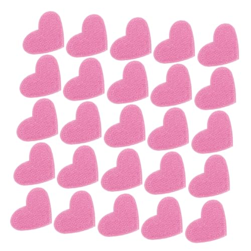FIXOSHEE 50 Stück Bestickte Herz Bügelflicken zum Aufbügeln Langlebige Herzförmige Aufnäher für Kleidung Hüte Rucksäcke Jeans Vielseitige Stoffapplikationen für DIY Reparatur und Dekoration von FIXOSHEE