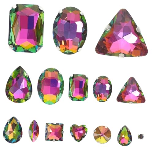 FIXOSHEE 50 Stück Bunte Glas Krallen strasssteine zum Aufnähen für DIY Kleidung Handarbeiten Schmuck und Trachten Leichtes Bastelmaterial für Hochzeit und Alltag FIXOSHEE 50 Stück Bunte Glas Krallen strasssteine zum Aufnähen für DIY Kleidung Handarbeiten Schmuck und Trachten Leichtes Bastelmaterial für Hochzeit und Alltag von FIXOSHEE