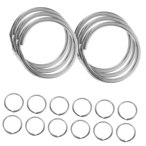 FIXOSHEE 50 Stück Edelstahl Schlüsselringe Flache Rostfreie Metallringe für DIY Schlüsselanhänger Autoschlüssel Lanyards Taschen Vielseitig Verwendbar und Robust FIXOSHEE 50 Stück Edelstahl Schlüsselringe Flache Rostfreie Metallringe für DIY Schlüsselanhänger Autoschlüssel Lanyards Taschen Vielseitig Verwendbar und Robust von FIXOSHEE