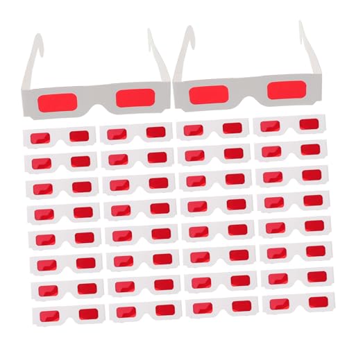 FIXOSHEE 50 Stück Gläser für Farbige Partybrille für Filme Heimunterhaltung und Valentinstag als Gastgeschenk für Feste und Besondere Anlässe von FIXOSHEE