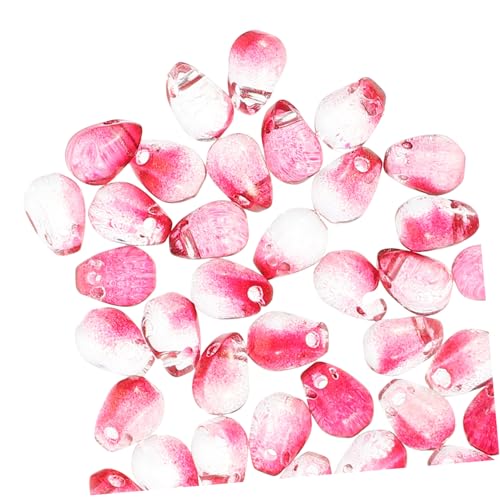 FIXOSHEE 50 Stück Glaskunst Perlen mit Großem Wasserfallförmige Bunte DIY Glasperlen für Halsketten Armbänder Ohrringe Handgemachte Schmuckherstellung Langlebig und Einfach Auffädelbar von FIXOSHEE
