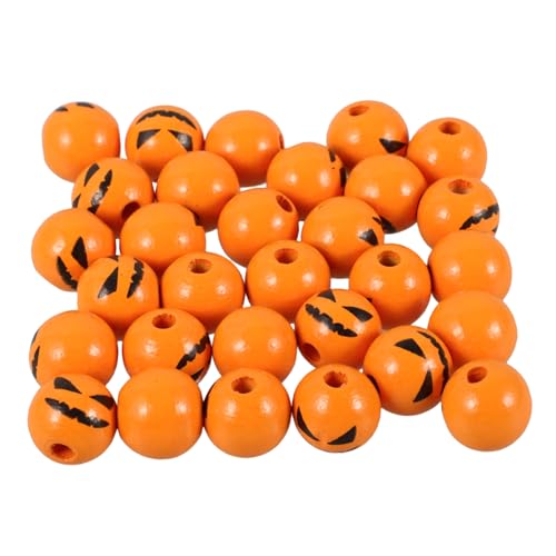 FIXOSHEE 50 Stück Holzperlen Dekoration Klobige Halloween Party Bunte Halloween Dekorationen DIY Herstellung Sprühlackierte Ovale Perlen Gruselige Ornament Abstandshalter Skelett FIXOSHEE 50 Stück Holzperlen Dekoration Klobige Halloween Party Bunte Halloween Dekorationen DIY Herstellung Sprühlackierte Ovale Perlen Gruselige Ornament Abstandshalter Skelett von FIXOSHEE