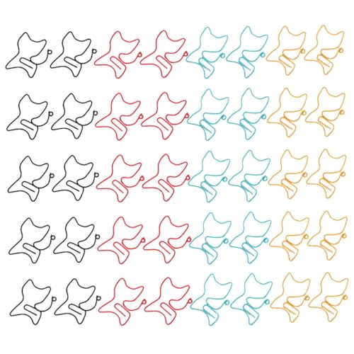 FIXOSHEE 50 Stück Katzen Büroklammern in Verschiedenen Farben Niedliche Katzenform Bunte Tier design Clips zum Organisieren von Papier für Büro Schule und Geschenke für Zufällige Farbe FIXOSHEE 50 Stück Katzen Büroklammern in Verschiedenen Farben Niedliche Katzenform Bunte Tier design Clips zum Organisieren von Papier für Büro Schule und Geschenke für Zufällige Farbe von FIXOSHEE