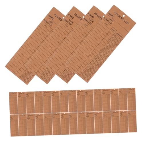 FIXOSHEE 50 Stück Lesezeichen Leselisten Papier aus Robustem Gelb Kraftpapier mit Loch Leselog Tracker Karten für Bücherliebhaber und Leseratten Schreib und Planungszubehör FIXOSHEE 50 Stück Lesezeichen Leselisten Papier aus Robustem Gelb Kraftpapier mit Loch Leselog Tracker Karten für Bücherliebhaber und Leseratten Schreib und Planungszubehör von FIXOSHEE