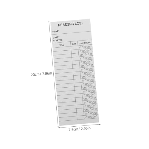 FIXOSHEE 50 Stück Lesezeichen Leselisten Tracker aus Dickem Papier Bibliothekskartenähnlich ohne Loch Praktische Seitenmarkierer für Schüler Lehrer Stilvolle Leselog Organizer FIXOSHEE 50 Stück Lesezeichen Leselisten Tracker aus Dickem Papier Bibliothekskartenähnlich ohne Loch Praktische Seitenmarkierer für Schüler Lehrer Stilvolle Leselog Organizer von FIXOSHEE