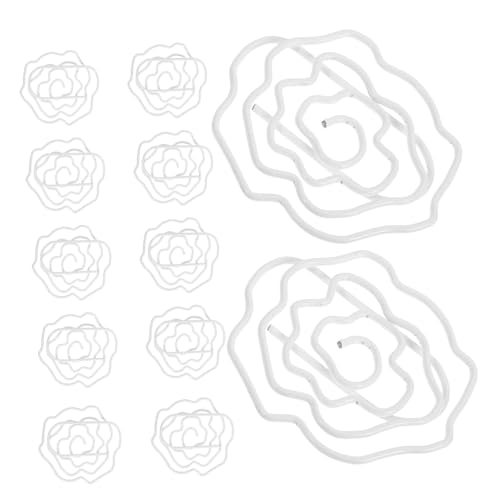 FIXOSHEE 50 Stück Rosenförmige Büroklammern Weiß Kreative Kleine Paperclips Lesezeichen Für Dokumente Sicherer Halt Elegante Büro Schule Zubehör FIXOSHEE 50 Stück Rosenförmige Büroklammern Weiß Kreative Kleine Paperclips Lesezeichen Für Dokumente Sicherer Halt Elegante Büro Schule Zubehör von FIXOSHEE