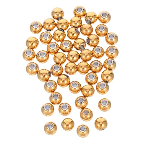 FIXOSHEE 50 Stück Rund Spacer Charm Perlen mit Loch Glatte Metallzwischenperlen für Schmuckherstellung Diy Armbänder Halsketten Zubehör Langlebig und Hautfreundlich FIXOSHEE 50 Stück Rund Spacer Charm Perlen mit Loch Glatte Metallzwischenperlen für Schmuckherstellung Diy Armbänder Halsketten Zubehör Langlebig und Hautfreundlich von FIXOSHEE