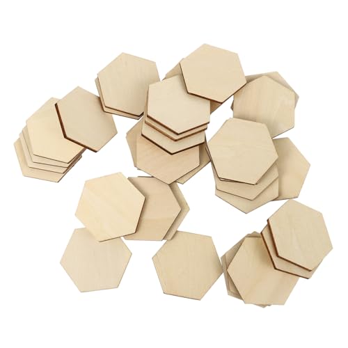 FIXOSHEE 50 Stück Sechseck Holzscheiben aus Hochwertigem Buchenholz für DIY Basteln Handgefertigte Holzornamente Vielseitige Dekoration für Hochzeit Geburtstag und Weihnachten FIXOSHEE 50 Stück Sechseck Holzscheiben aus Hochwertigem Buchenholz für DIY Basteln Handgefertigte Holzornamente Vielseitige Dekoration für Hochzeit Geburtstag und Weihnachten von FIXOSHEE