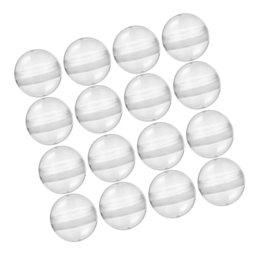 FIXOSHEE 50 Stück Transparente Plastik Kapseln Nachfüllbare Spielzeugkugeln Leere Befüllbare Bälle für Kaugummiautomaten Party Süßigkeitenspender Aufbewahrung und Dekoration von FIXOSHEE
