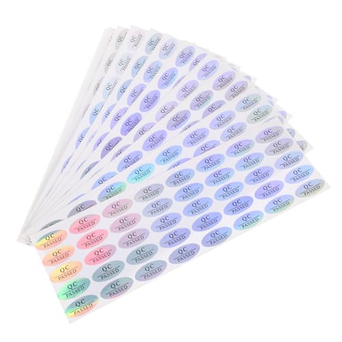 FIXOSHEE 500 Stück Qc Passed Aufkleber Wasserfeste Prüfetiketten für Lagerorganisation Selbstklebende Qualitätskontrollmarkierungen Ovalform Langlebige und Praktische für Produktprüfung FIXOSHEE 500 Stück Qc Passed Aufkleber Wasserfeste Prüfetiketten für Lagerorganisation Selbstklebende Qualitätskontrollmarkierungen Ovalform Langlebige und Praktische für Produktprüfung von FIXOSHEE