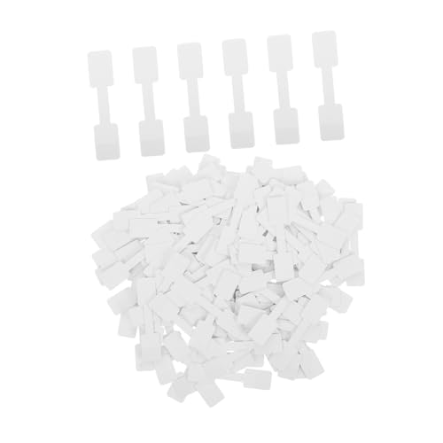 FIXOSHEE 500 Stück Selbstklebende Preisetiketten Weiß Rechteckige Papieretiketten Für Schmuck Ringe Halsketten Armbänder Ohrringe Zubehör Blanko Markierung von FIXOSHEE