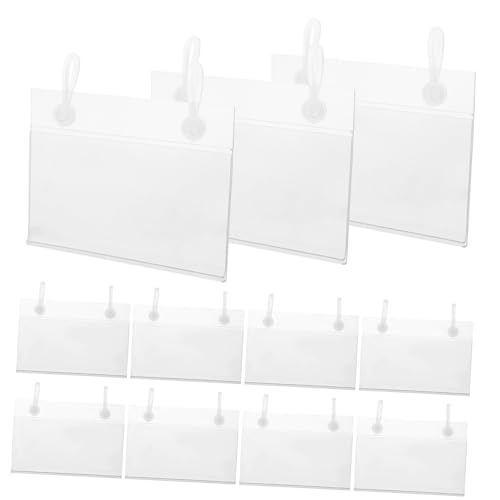 FIXOSHEE 50Stücke Etikettenhalter für Preisschilder Transparente Schildhalter für Displays Einfache Installation Platzsparend für Geschäfte Einkaufszentren von FIXOSHEE