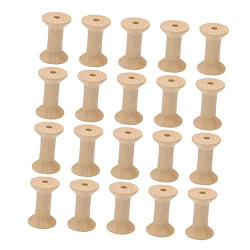FIXOSHEE 50Stücke Leere Wickelspulen Holz DIY Nähspulen für Handwerk Natürliche Holzfarbe Projekte und Bastelarbeiten von FIXOSHEE