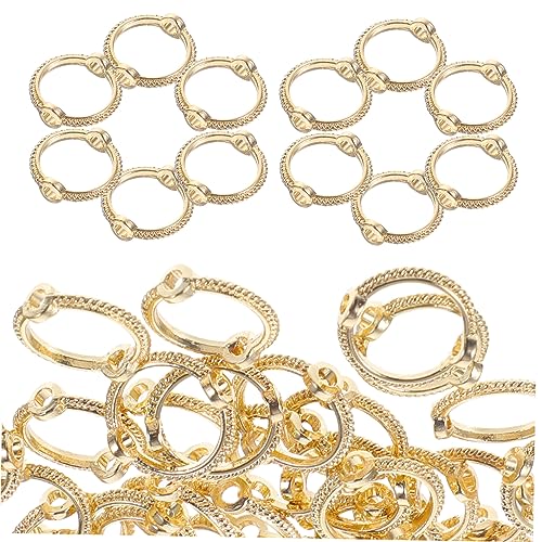 FIXOSHEE 50Stücke Perlenrahmen Für DIY Armbänder Kreisförmige Abstandshalter Metall Für Schmuckherstellung Für Ohrringe Halsketten Und Bastelprojekte von FIXOSHEE