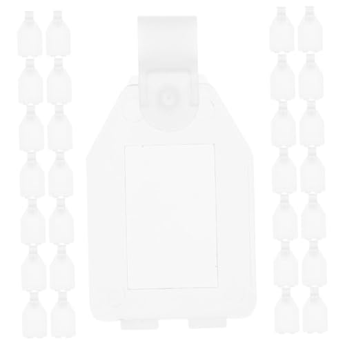 FIXOSHEE 50Stücke Transparente Etikettenhalter aus Schnappbare Preisschildhalter für Einzelhandel Regal und Korbeinsatz für Preise und Informationen Supermärkten von FIXOSHEE