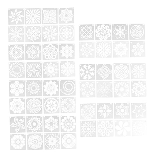 FIXOSHEE 56 Stück Teiliges Mandala Schablonen Set DIY Stencils aus Langlebigem Material Kreative Hohle Designs für Acrylmalerei Wandbemalung und Vielseitige Bastelprojekte für Kreative von FIXOSHEE