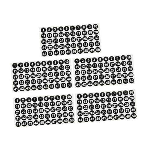 FIXOSHEE 5Blätter Runde Nummer Aufkleber Selbstklebende Digitale Etiketten für DIY Projekte Geschenkverpackungen und Klassifizierung FIXOSHEE 5Blätter Runde Nummer Aufkleber Selbstklebende Digitale Etiketten für DIY Projekte Geschenkverpackungen und Klassifizierung von FIXOSHEE