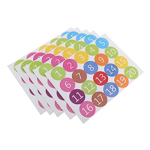 FIXOSHEE 5Blätter Zahlenaufkleber Selbstklebende Zahlenschnipsel für Tischnummerierung Geschenkverpackungen und Kreative Deko bis Langlebig und Abnehmbar FIXOSHEE 5Blätter Zahlenaufkleber Selbstklebende Zahlenschnipsel für Tischnummerierung Geschenkverpackungen und Kreative Deko bis Langlebig und Abnehmbar von FIXOSHEE