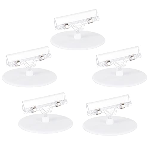 FIXOSHEE 5Stücke Etikettenhalter Clips Transparente Preisschild Halter für Werbung Displays Stabil Langlebig für Geschäfte Verkaufsstände von FIXOSHEE