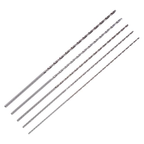FIXOSHEE 5Stücke Extra Lange Schneckenbohrer Bit Set Teilig Hochgeschwindigkeitsstahl für Präzise Bohrarbeiten für Schwer Zugängliche Bereiche Kompatibel von FIXOSHEE